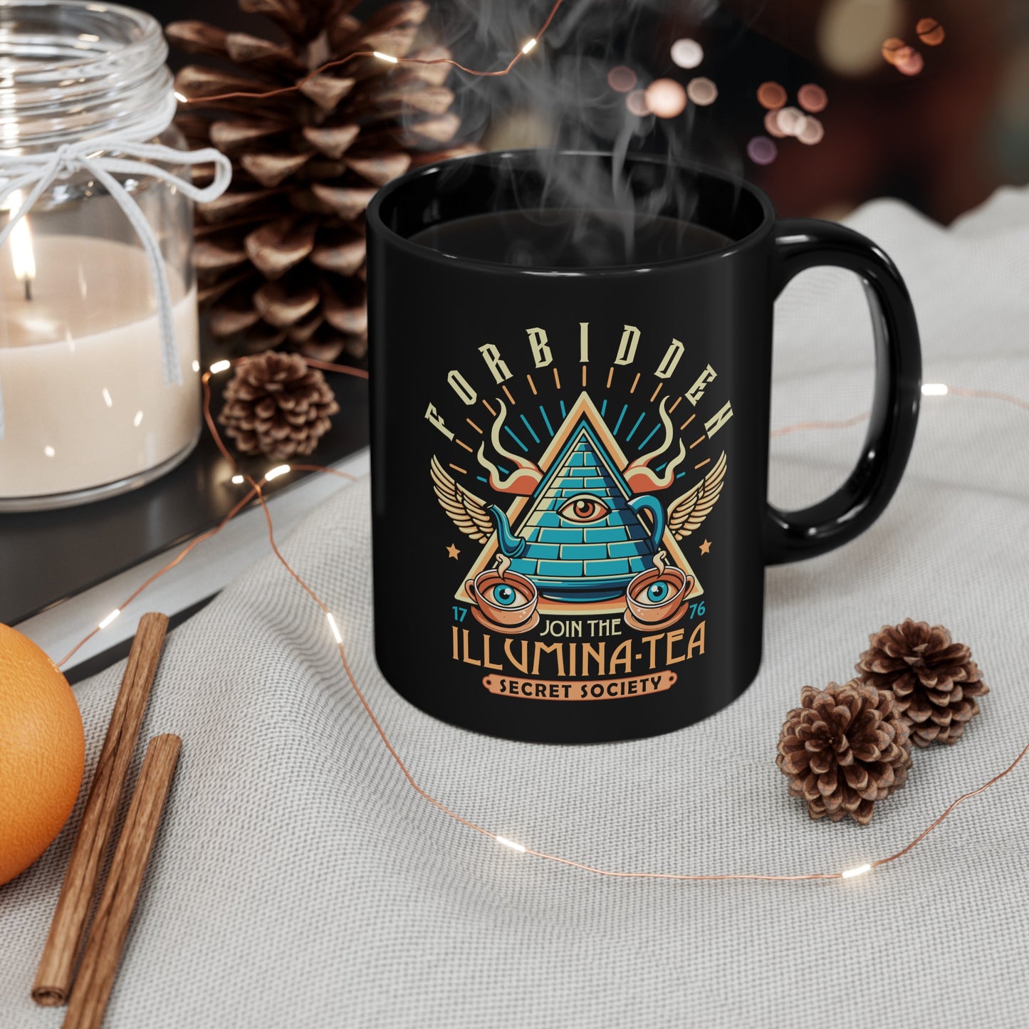FORBIDDEN SECRET SOCIETY ILLUMINA-TEA BLACK MUG