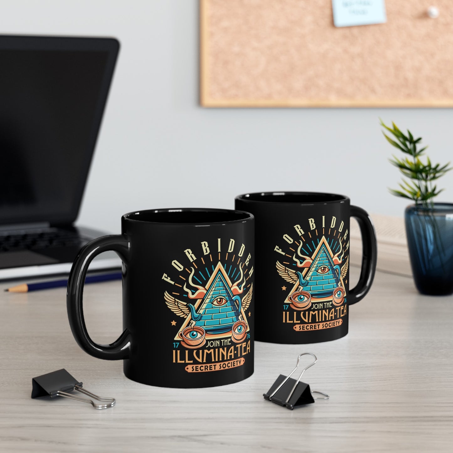 FORBIDDEN SECRET SOCIETY ILLUMINA-TEA BLACK MUG