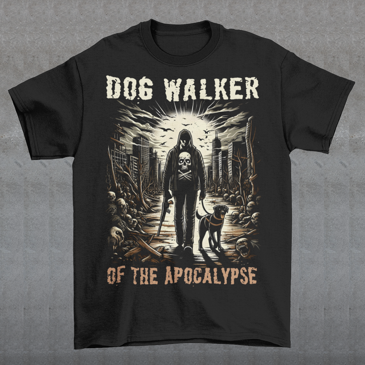DOG WALKER OF THE APOCALYPSE T-SHIRT