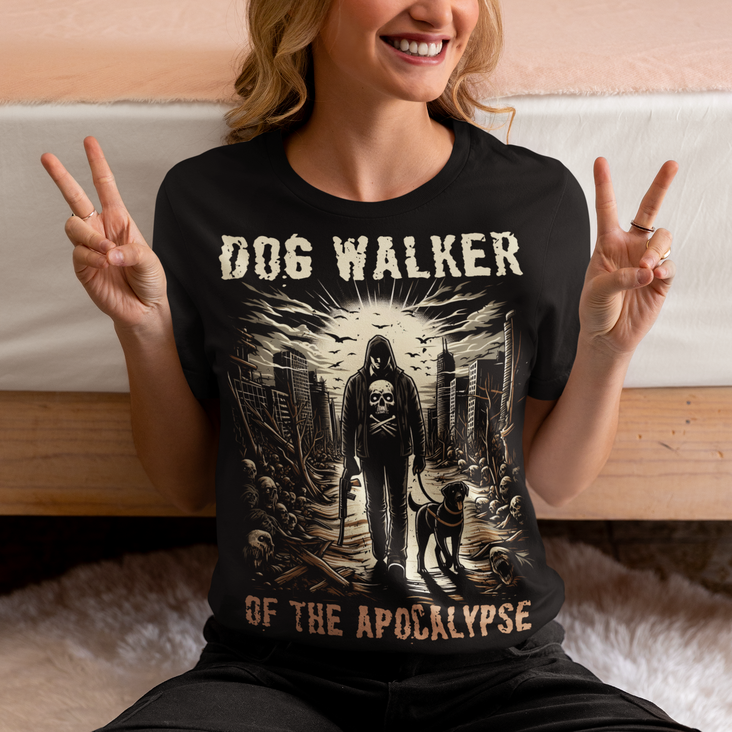 DOG WALKER OF THE APOCALYPSE T-SHIRT