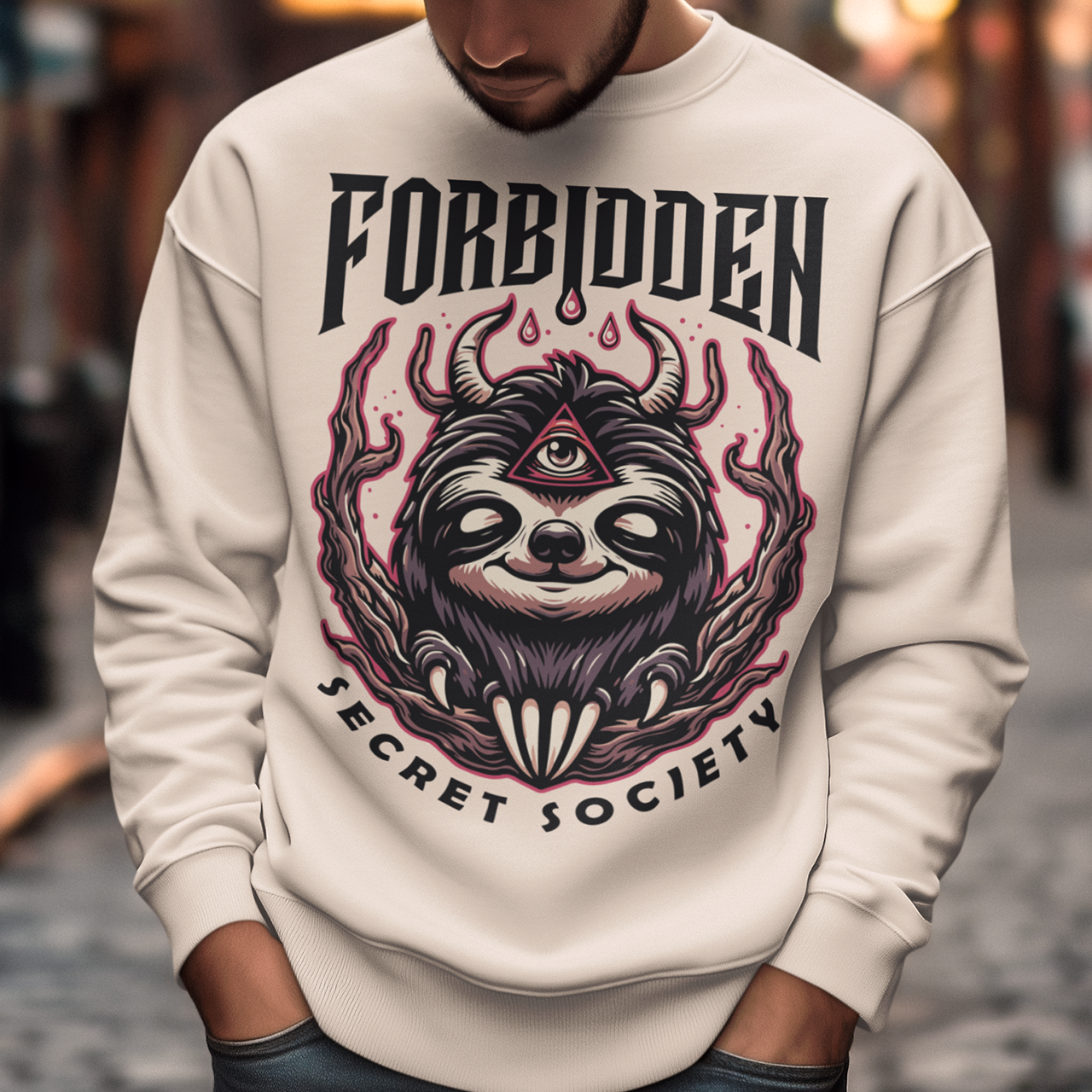 FORBIDDEN SECRET SOCIETY SLOTH SWEATSHIRT