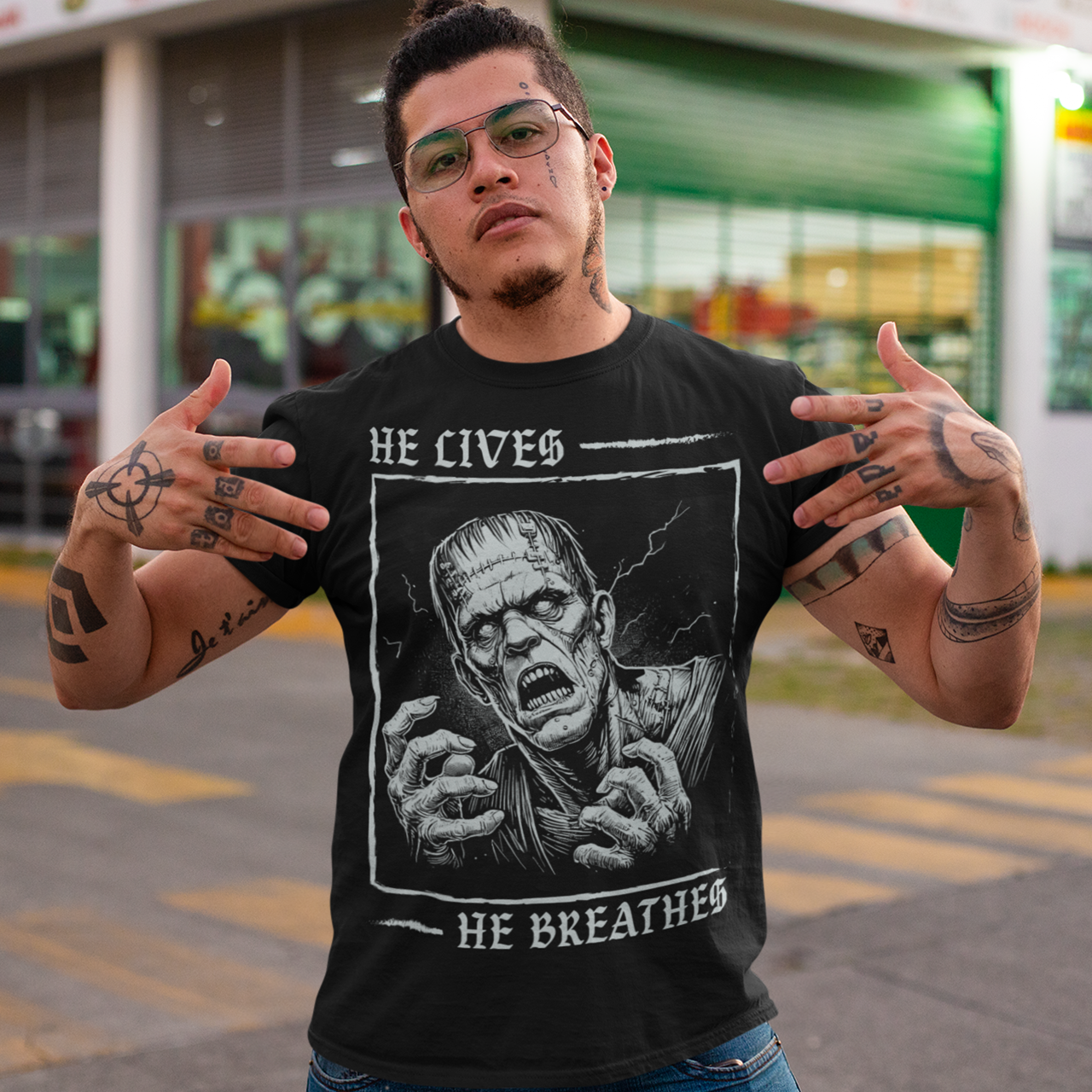 Unleash the power of classic horror with this bold Frankenstein T-Shirt! Featuring a striking, high-contrast illustration of Frankenstein’s monster, the design captures the iconic creature in vivid detail, with piercing eyes and a dramatic aura of life and electricity. Wear it to make a statement, celebrate the macabre, or just show off your love for the timeless tale of Frankenstein’s monster.