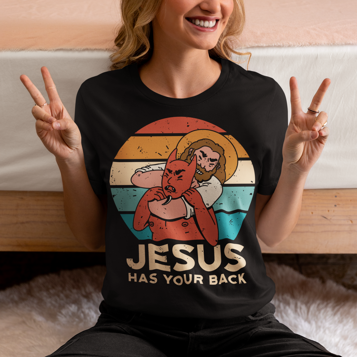 JESUS HAS YOUR BACK T-SHIRT