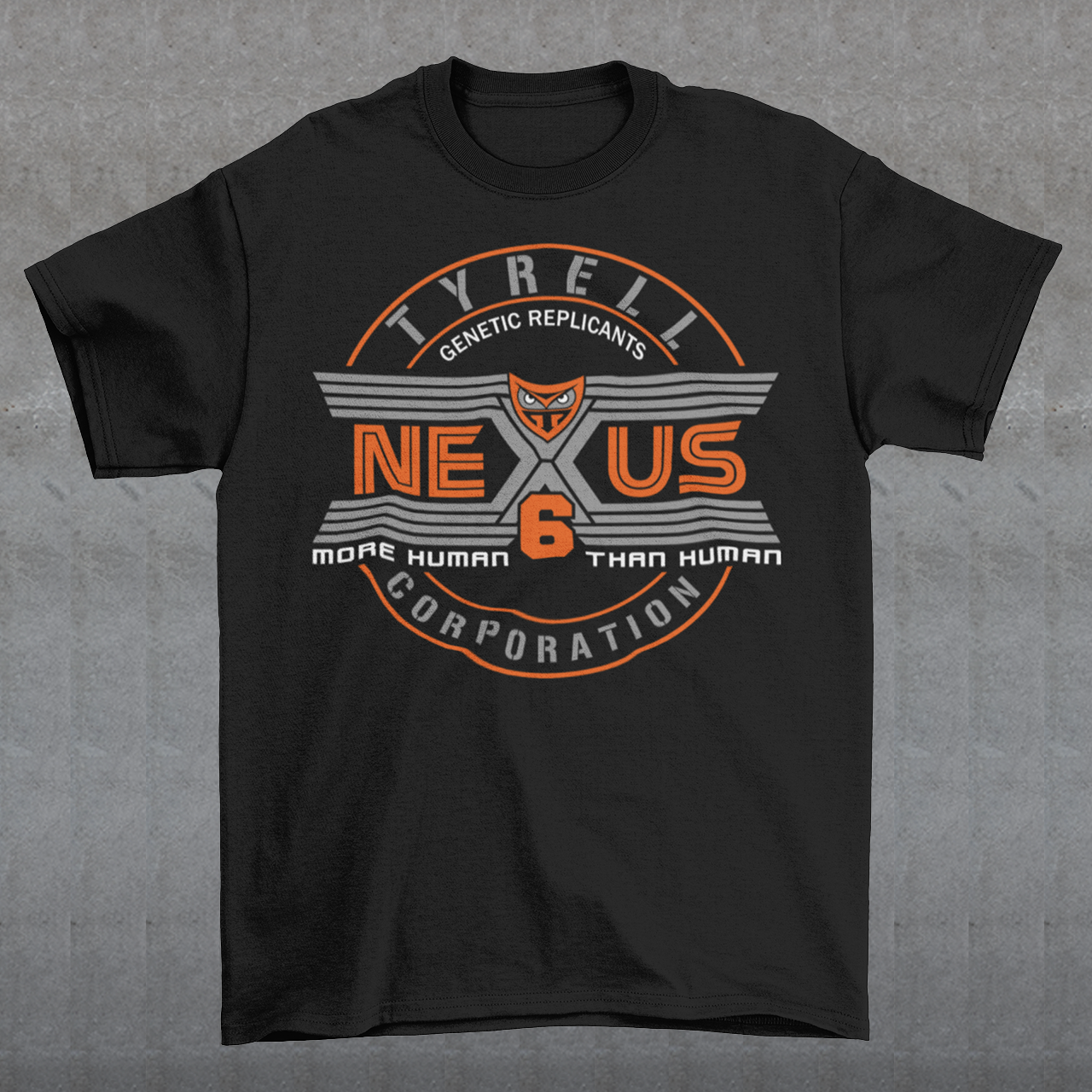 Step into the dystopian future with this sleek Nexus Tyrell Corporation tee, inspired by the iconic Blade Runner universe. Featuring the legendary Tyrell logo and bold "Nexus" branding, this shirt pays homage to the megacorp behind the world's most advanced replicants. This shirt is perfect for fans of cyberpunk, sci-fi, or anyone drawn to the blurred lines between human and machine.