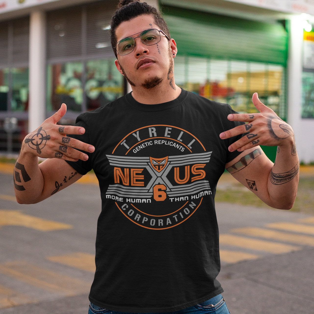 Step into the dystopian future with this sleek Nexus Tyrell Corporation tee, inspired by the iconic Blade Runner universe. Featuring the legendary Tyrell logo and bold "Nexus" branding, this shirt pays homage to the megacorp behind the world's most advanced replicants. This shirt is perfect for fans of cyberpunk, sci-fi, or anyone drawn to the blurred lines between human and machine.
