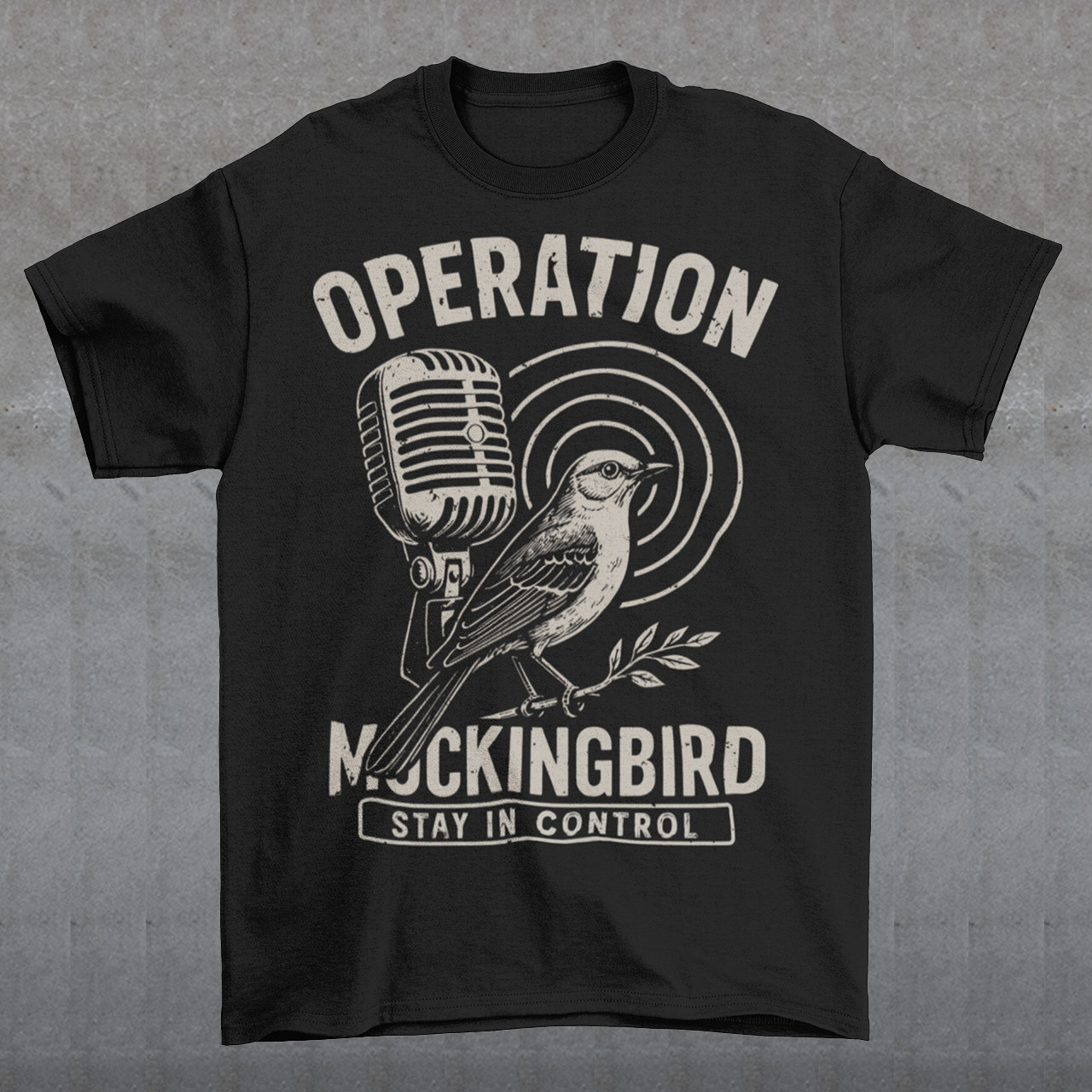 Celebrate a fascinating piece of Cold War history with this Operation Mockingbird tee. Featuring a sleek graphic of a mockingbird perched on a microphone, the design nods to the program that sought to influence news media during the mid-20th century. Perfect for history enthusiasts, political science buffs, and anyone who loves thought-provoking apparel.