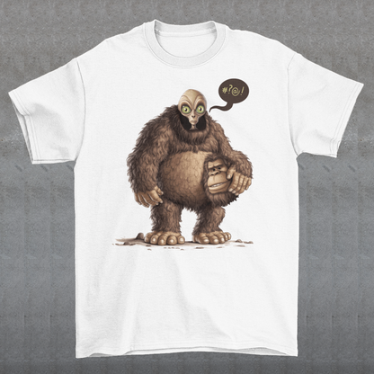 Introducing our out-of-this-world creation: the "Alien in Bigfoot Suit" t-shirt, where extraterrestrial meets cryptid in a whimsical fusion of mystery and humor. Picture this: a classic, comfortable cotton tee adorned with a quirky illustration that will have heads turning and smiles spreading wherever you go. The intricate design captures the essence of both Bigfoot lore and extraterrestrial fascination, blending the realms of cryptozoology and outer space with a playful twist.