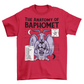 Red t-shirt with the anatomy of baphomet design.