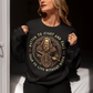 Black sweatshirt of a Viking warrior with a sword and shield with text BETTER TO FIGHT AND FALL THAN TO LIVE WITHOUT HOPE VIKING.