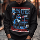 Unleash the legend with this bold sweatshirt featuring Blucifer, the infamous blue mustang brought to life in a striking comic book design! This vibrant illustration showcases the menacing yet captivating spirit of Blucifer, complete with glowing red eyes and dynamic comic-style shading. The design is set against a dramatic backdrop of Denver Airport emphasizing Blucifer's larger-than-life presence. Perfect for fans of myth, art, and Denver’s most iconic (and controversial) sculpture.