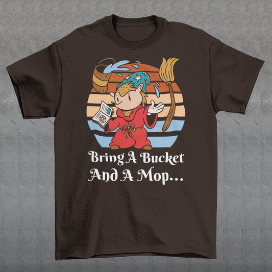 Introducing our whimsical Hedgehog Wizard sweatshirt, where magic meets mischief in the most enchanting way! Picture a charming hedgehog donned in wizardly robes, wielding a floating bucket and mop with unparalleled finesse. The retro sun in the background adds a touch of nostalgia, casting a warm and magical glow to the scene.