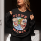 Black Sweatshirt with Klaus Schwab and Bill Gates with text CLOWN WORLD.