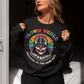 Black sweatshirt of a Sith Clown with text above CLOWN WORLD and text below WELCOME TO THE DARK SIDE.