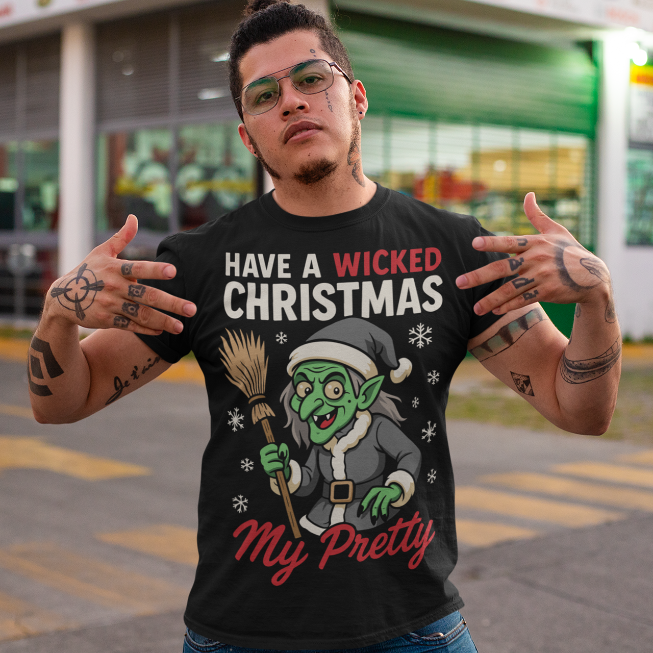 Bring some delightfully dark holiday magic to your wardrobe with this “Have a Wicked Christmas My Pretty” T-shirt, featuring the iconic Wicked Witch of the West dressed in a black Santa suit. This unique design blends classic witchy vibes with festive cheer, making it perfect for anyone who loves spooky season all year long. It’s a great gift for witch lovers, Oz fans, gothic holiday enthusiasts, or anyone who prefers their Christmas with a wicked twist.