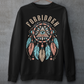 Black sweatshirt of an Illuminati dreamcatcher with text FORBIDDEN SECRET SOCIETY.