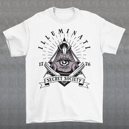 Step into the enigmatic world of secret societies with this captivating and thought-provoking t-shirt. Featuring the iconic Free Mason symbol, this garment is a bold statement piece that invites intrigue and curiosity. At the heart of this design lies the timeless and mysterious emblem of the Free Masons, an ancient symbol that has captivated minds for centuries.