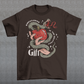 Introducing our captivating "Knowledge is the Greatest Gift" T-shirt – a design that seamlessly blends symbolism and style. Centered on the tee is a powerful image: a meticulously drawn hand cradling a luscious apple, artfully encased in the sinuous coils of a serpent. This iconic representation pays homage to the age-old biblical tale of Adam and Eve, where the apple, symbolizing knowledge, is intertwined with the cunning serpent.