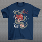 Introducing our captivating "Knowledge is the Greatest Gift" T-shirt – a design that seamlessly blends symbolism and style. Centered on the tee is a powerful image: a meticulously drawn hand cradling a luscious apple, artfully encased in the sinuous coils of a serpent. This iconic representation pays homage to the age-old biblical tale of Adam and Eve, where the apple, symbolizing knowledge, is intertwined with the cunning serpent.