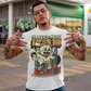 Unleash feline fury with this eye-catching "MANEKI-NEKO ATTACK" t-shirt! Featuring a giant, rampaging Lucky Cat towering over a city skyline, this design puts a wild twist on the traditional symbol of good fortune. With one paw raised and destruction in its wake, the Maneki-Neko trades charm for chaos—smashing buildings while still sporting that iconic golden bell. Bold, stylized lettering screams "MANEKI-NEKO ATTACK" across the top, giving the shirt a retro kaiju-meets-pop-art vibe. Perfect for fans of Jap
