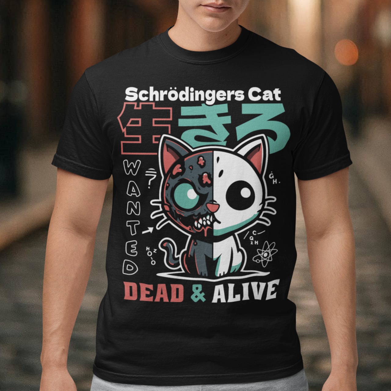 A vibrant Japanese anime take on the legendary paradoxical feline. Mischievous, mysterious, and rocking bold “WANTED: DEAD & ALIVE” text. Perfect for science nerds, anime fans, and lovers of witty style. Soft style, killer design.