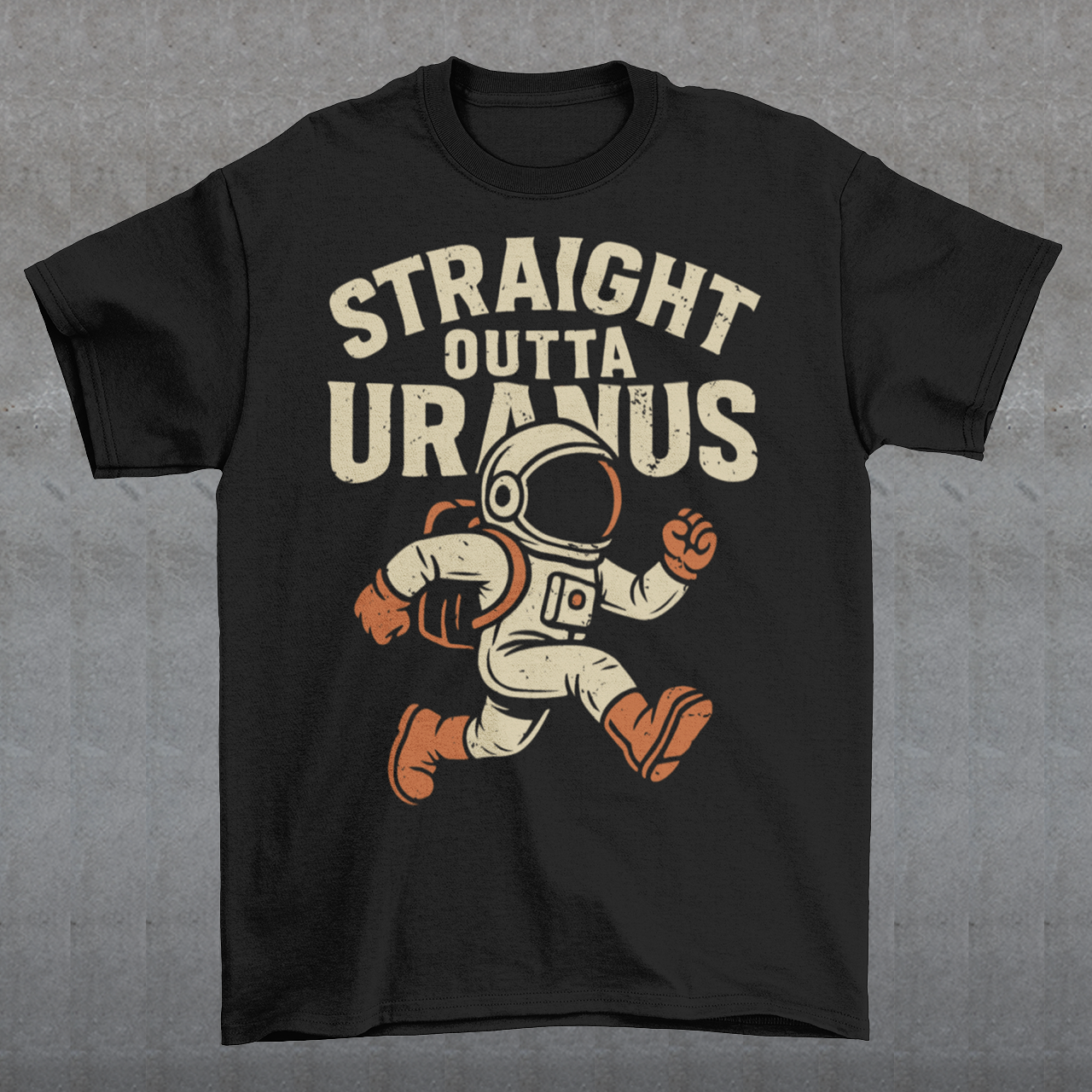 Make the galaxy laugh with this bold and hilarious tee! Featuring a cartoon-style spaceman floating in the cosmos, this shirt makes a cosmic statement with the cheeky slogan "STRAIGHT OUTTA URANUS" printed above. Perfect for space nerds, pun-lovers, and anyone who appreciates a little interstellar humor. Whether you’re stargazing, gaming, or just looking to get a few laughs, this shirt is guaranteed to be a conversation starter.