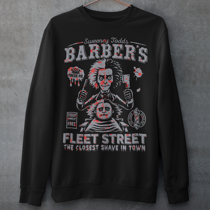 This bold shirt pays tribute to Sweeney Todd’s Barber Shop, the infamous haunt of Fleet Street. The shirt captures the eerie charm of the Demon Barber himself. Perfect for theatre fans, horror enthusiasts, or anyone with a taste for the macabre, this shirt is equal parts stylish and sinister.
