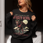 Black sweatshirt of the Jersey Devil with text above THE LEGEND OF THE JERSEY DEVIL and text below THE NEW JERSEY PINE BARRENS.