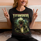 Black t-shirt of a boa constrictor with text above THE MONSTER SNAKE TITANOBOA.