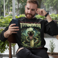 Black sweatshirt of a boa constrictor with text above THE MONSTER SNAKE TITANOBOA.