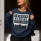 Trigger Warning Explicit Content Navy Sweatshirt.