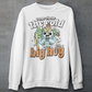 Hit the slopes in style with this playful Yeti Skiing sweatshirt! Featuring a whimsical illustration of a friendly yeti standing in the snow, this design pairs perfectly with the cozy, heartwarming message: "Come chase the cold with a big hug." Whether you're a winter sports enthusiast or just love mythical creatures with a soft side, this tee wraps comfort, humor, and chill vibes into one awesome package.